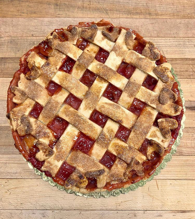 Strawberry Rhubarb Pie (order by noon the day before pick up Wed/Saturday)